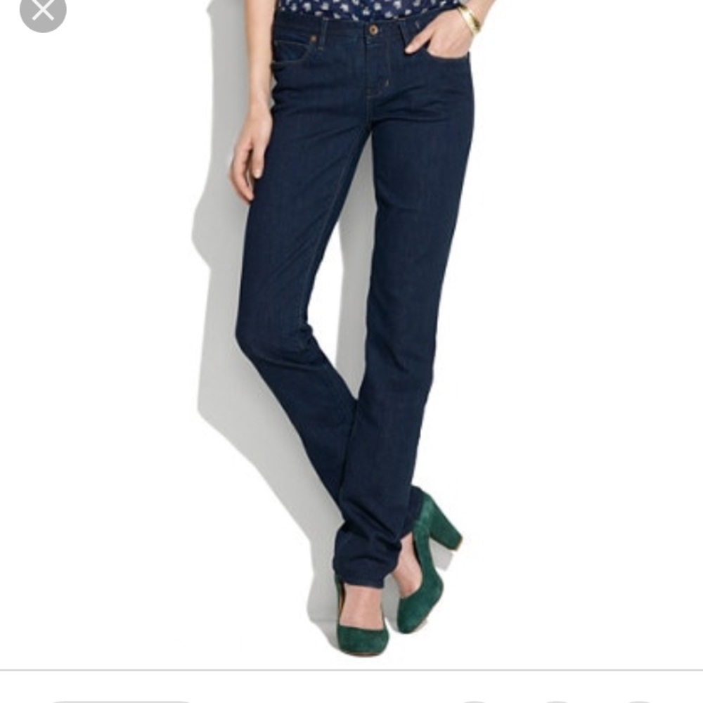 Madewell Rail Straight Jeans Womens Dark Wash